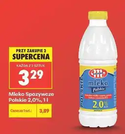 Biedronka Mleko Spozywcze Polskie 2,0%, 1l oferta