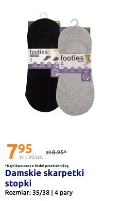 Action Damskie skarpetki stopki Rozmiar: 35/38 | 4 pary oferta