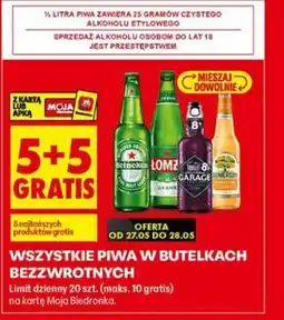 Biedronka WSZYSTKIE PIWA W BUTELKACH BEZZWROTNYCH oferta