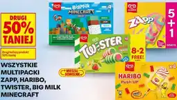 Biedronka WSZYSTKIE MULTIPACKI ZAPP, HARIBO, TWISTER, BIG MILK MINECRAFT oferta