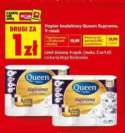 Biedronka Papier toaletowy Queen Supreme, 9 rolek oferta