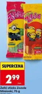 Biedronka Żelki sticks Zozole Minionki oferta