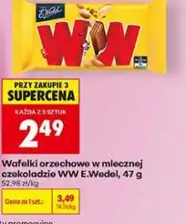 Biedronka Wafelki orzechowe w mlecznej czekoladzie WW E.Wedel oferta