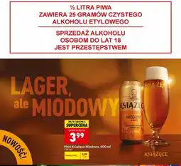 Biedronka Piwo Książęce Miodowe oferta