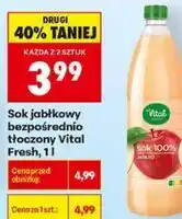 Biedronka Sok jabłkowy bezpośrednio tłoczony Vital Fresh oferta