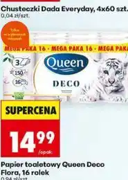 Biedronka Papier toaletowy Queen Deco Flora, 16 rolek oferta