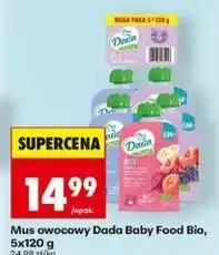 Biedronka Mus owocowy Dada Baby Food Bio oferta