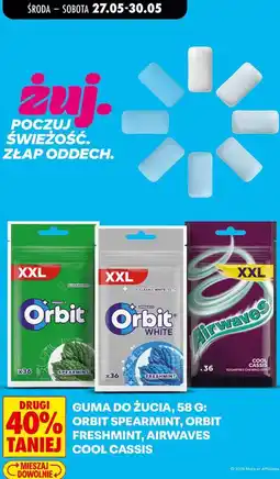 Biedronka Guma do żucia Orbit Spearmint, Orbit Freshmint, Airwaves Cool Cassis oferta