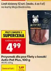 Biedronka Przysmak dla psa filety z kaczki Activ Pet Plus oferta