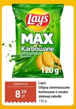 Biedronka Chipsy ziemniaczane karbowane Lay's MAX o smaku zielonej cebulki oferta