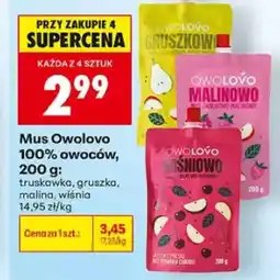 Biedronka Mus Owolovo 100% owoców gruszka oferta