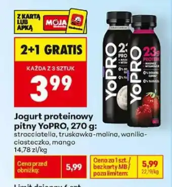 Biedronka Jogurt proteinowy pitny YoPRO stracciatella oferta