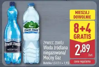 ALDI Żywiec Zdrój Woda źródlana niegazowana/ Mocny Gaz oferta