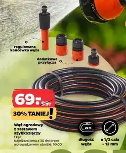 Netto Wąż ogrodowy z zestawem szybkozłączy BLACK+DECKER 20m 1/2 cala oferta