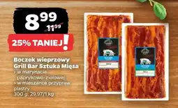 Netto Boczek wieprzowy w marynacie paprykowo-ziołowej Grill Bar Sztuka Mięsa plastry oferta