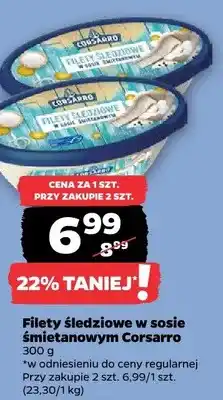 Netto Filety śledziowe w sosie śmietanowym Corsarro oferta