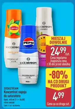 ALDI Koncentrat napoju do saturatora Lipton peach ice tea Sodastream oferta