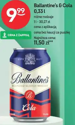 Żabka Ballantine's & Cola oferta