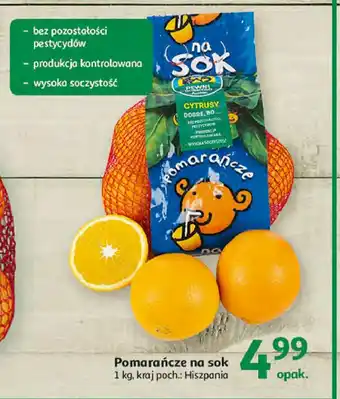 Auchan Pomarańcze na sok 1 SZT 1 KG oferta