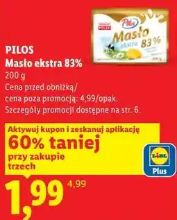 Lidl Pilos Masło ekstra 83% oferta