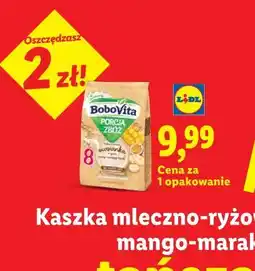Lidl Kaszka mleczno-ryżowa Porcja Zbóż Bobovita, mango-marakuja-banan oferta
