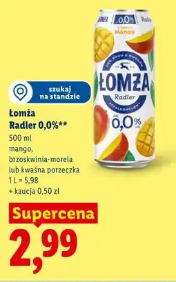 Lidl Łomża Radler 0,0% oferta