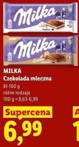 Lidl MILKA Czekolada mleczna oferta