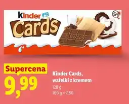 Lidl Kinder Cards, wafelki z kremem oferta