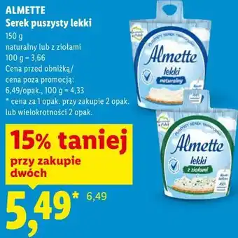 Lidl Almette Serek puszysty lekki oferta