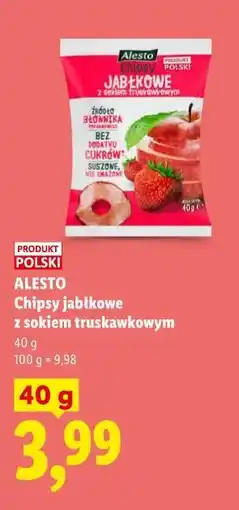 Lidl ALESTO Chipsy jabłkowe z sokiem truskawkowym oferta