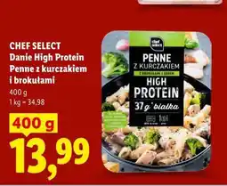 Lidl CHEF SELECT Danie High Protein Penne z kurczakiem i brokułami oferta