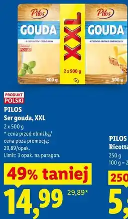 Lidl PILOS Ser gouda, XXL oferta