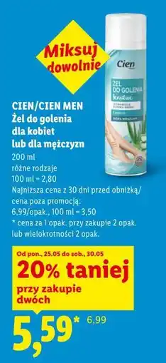 Lidl CIEN/CIEN MEN Żel do golenia dla kobiet lub dla mężczyzn oferta
