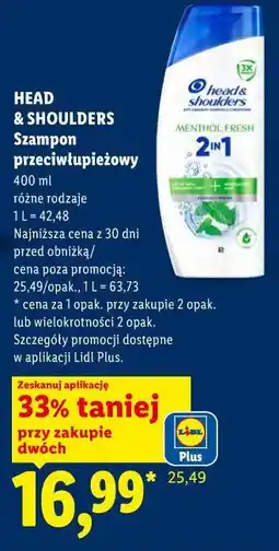 Lidl HEAD & SHOULDERS Szampon przeciwłupieżowy oferta