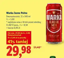 Lidl Warka Jasne Pełne oferta