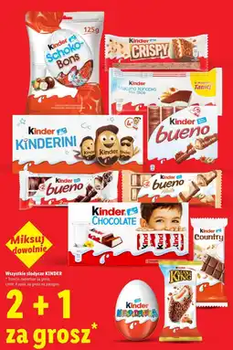 Lidl Wszystkie słodycze KINDER oferta