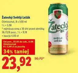 Lidl Žatecký Světlý Ležák oferta