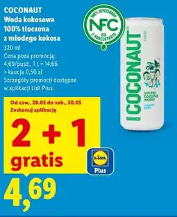 Lidl COCONAUT Woda kokosowa 100% tłoczona z młodego kokosa oferta