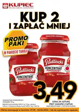 Kupiec Koncentrat pomidorowy Pudliszki oferta