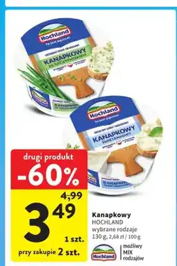 Intermarche Kremowy serek twarogowy Kanapkowy ze szczypiorkiem Hochland oferta
