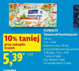 Lidl Chusteczki kosmetyczne FLORALYS Balsam aloes oferta