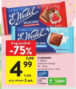 Intermarche Czekolada mleczna truskawkowa E.Wedel oferta