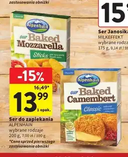 Intermarche Ser do zapiekania ALPENHAIN Baked Mozzarella Sticks oferta