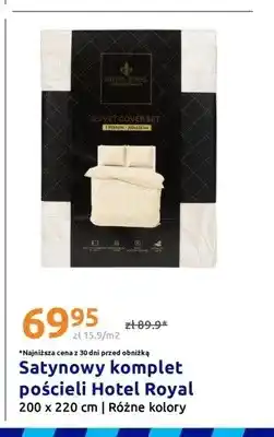 Action Satynowy komplet pościeli Hotel Royal 200x220cm oferta