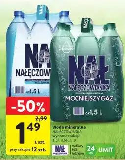 Intermarche Woda mineralna Nałęczowianka mocniejszy gaz oferta