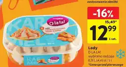 Intermarche Lody krem orzechowy słony karmel O LA LA! oferta