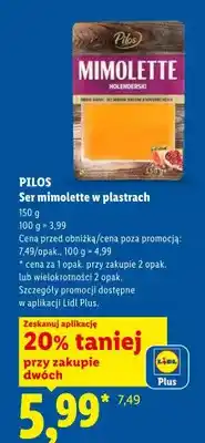 Lidl Ser mimolette w plastrach Pilos oferta