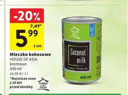 Intermarche Mleczko kokosowe HOUSE OF ASIA kremowe oferta
