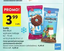 Intermarche Lody Big Milk Donut smak ciasteczkowo-czekoladowy oferta