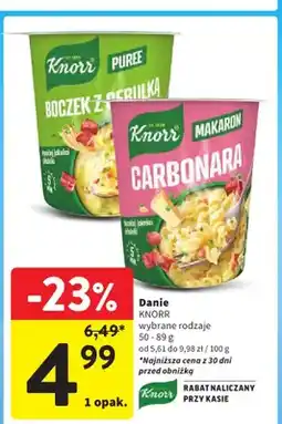 Intermarche Danie Puree boczek z cebulką Knorr oferta